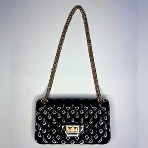 Quilted Vinyl Crossbody Bag